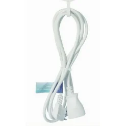 PROLUNGA LINEARE BIANCA DA 3 MT SPINA 10A 2P+T + PRESA 10A 2P+T CAVO 90° 83270