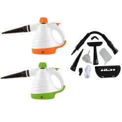 PULITORE A VAPORE ELETTRICO PORTATILE MULTIUSO 1050 WATT 400ML 105°C ACCESSORI