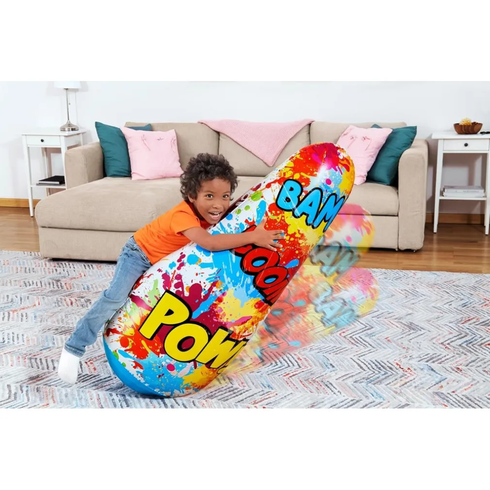 PUNGIBALL SEMPREIMPIEDI SACCO BOXE COMIC BLAST DESIGN FUMETTI 48X46X119CM BAMBINI 52630