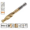 PUNTA PER TRAPANO M10X1.5MM IN TITANIO HSS CON FILETTATURA METRICA METALLO 57214