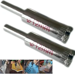 PUNTA TRAPANO DIAMANTATA PER PIASTRELLE PORCELLANA VETRO CERAMICA MARMO ø 12mm