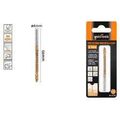 PUNTA TRAPANO ELICOIDALE Ø4MM X 60MM IN TITANIO HSS 4241 PER METALLO LEGNO 57148