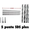 Punte giganti 600mm SDS Plus set 5 pezzi per muro cemento calcestruzzo