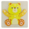 PUZZLE 3D BLOCCHI LEGNO FORMA DI ORSO EDUCATIVO COLORATO GIOCO BAMBINI ANIMALI