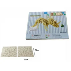 PUZZLE 3D LEGNO STIRACOSAURO MODELLINO MODELLISMO COLLEZIONE GIOCO BAMBINI 07340