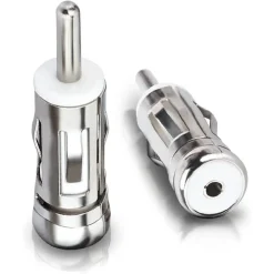 2PZ ADATTATORE ANTENNA AUTORADIO AUTO UNIVERSAL CONNETTORE PRESA ISO A SPINA DIN