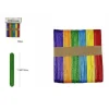 50PZ BASTONCINI STECCHE LEGNO COLORATI 114X10X1.2 MM LAVORETTI BRICOLAGE 63841