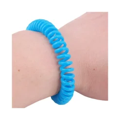2PZ. BRACCIALE CITRONELLA SPIRALE POLSO REPELLENTE ANTIZANZARE INSETTI ELASTICO