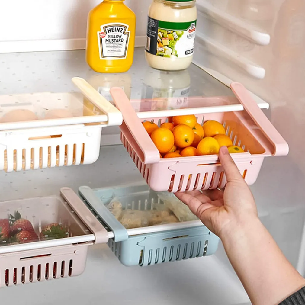4PZ CASSETTO A MORSETTI PER FRIGORIFERO FACILE DA APPENDERE CESTINO CONTENITORE