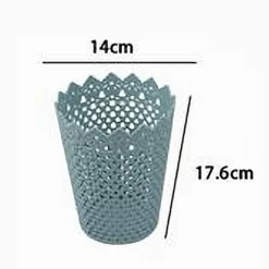 2PZ CESTINO PORTA OGGETTI ORGANIZZATORE CASA CESTO IN PLASTICA Ø14X17.6 CM 79477