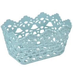 3PZ CESTINO PORTATUTTO OGGETTI CESTO PLASTICA RETTANGOLARE 15.4X10.4X8.7CM 79470