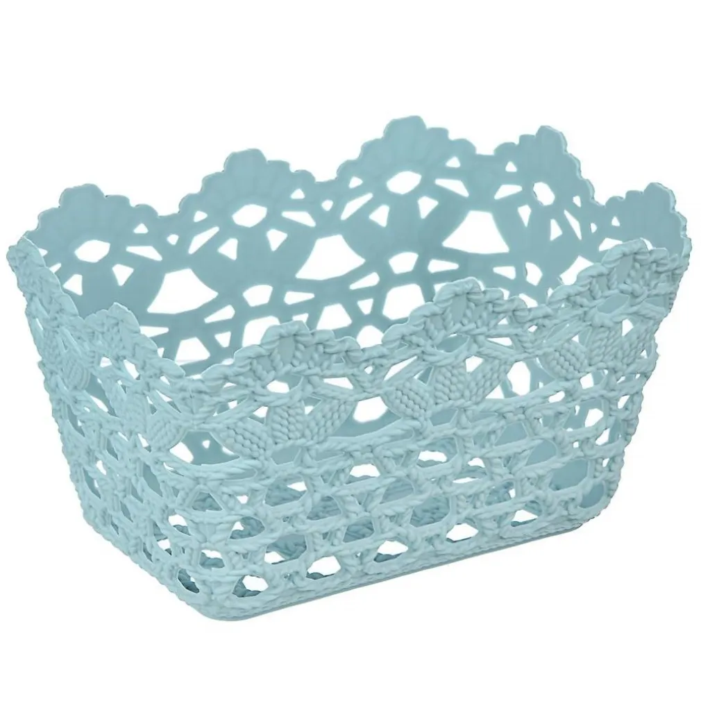 3PZ CESTINO PORTATUTTO OGGETTI CESTO PLASTICA RETTANGOLARE 15.4X10.4X8.7CM 79470