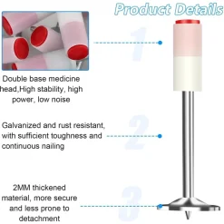 100PZ CHIODI PER PISTOLA SPARACHIODI RIVETTI STRUMENTO FISSAGGIO PER CEMENTO FERRO