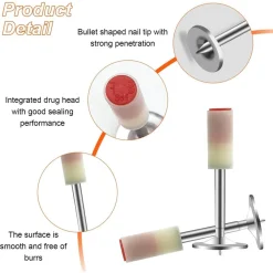 100PZ CHIODI PER PISTOLA SPARACHIODI RIVETTI STRUMENTO FISSAGGIO PER CEMENTO FERRO