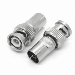 2PZ CONNETTORE ADATTATORE BNC MASCHIO AD ANTENNA FEMMINA VIDEOSORVEGLIANZA C-082