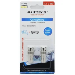 2PZ CONNETTORE ADATTATORE BNC MASCHIO AD ANTENNA FEMMINA VIDEOSORVEGLIANZA C-082