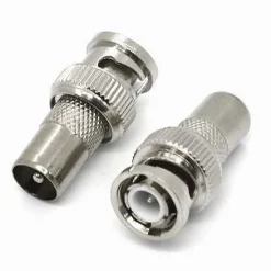 2PZ CONNETTORE BNC MASCHIO AD ANTENNA MASCHIO ADATTATORE VIDEOSORVEGLIANZA C-083