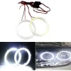2PZ LUCI LED PER AUTO FARI LAMPADINE 60MM OCCHIO D'ANGELO 12 VOLT MAXTECH EYE-01