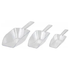 3PZ PALETTA PALETTINE DOSATORI PLASTICA 3 MISURE PER GHIACCIO CEREALI LEGUMI CONFETTI