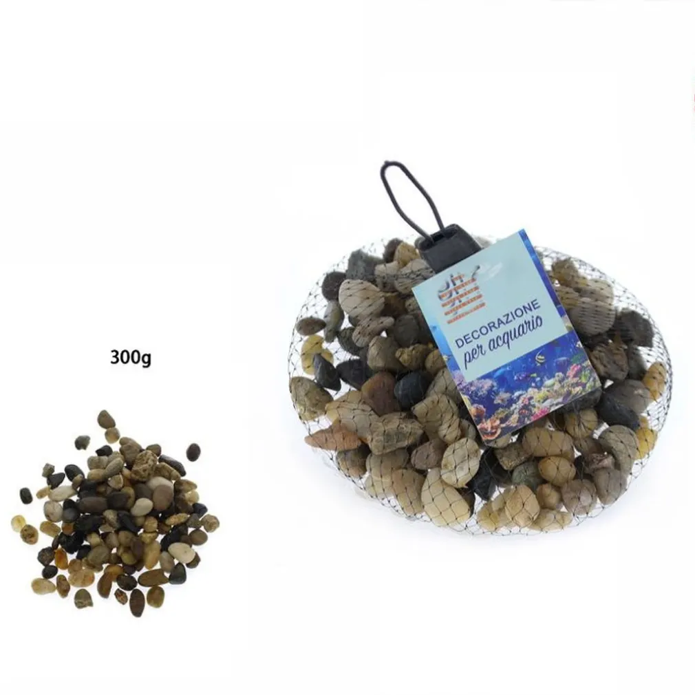3PZ PIETRE DECORATIVE ACQUARIO DECORAZIONE SASSI PIANTE VASI 300GR 0.5x0.8 CM