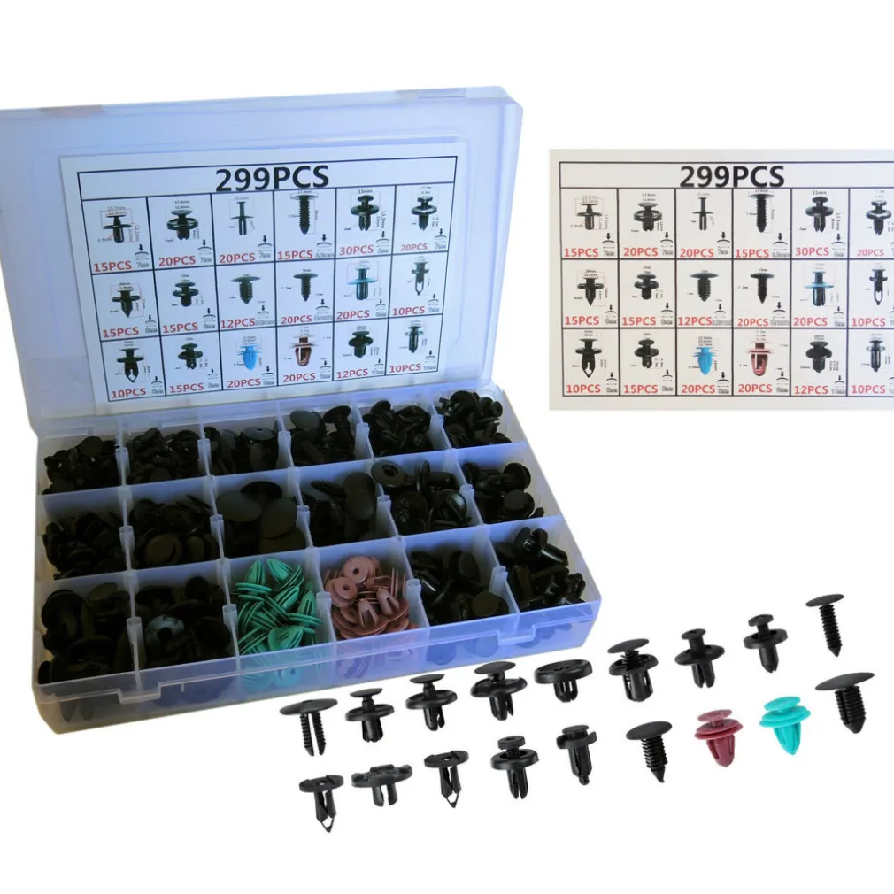 299PZ PLASTICA TRIM CLIP RIVETTI CLIP KIT FERMI DI SPINTA AUTO ABITACOLO ESTERNI