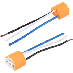 2PZ PRESA CONNETTORE IN CERAMICA FEMMINA CABLAGGIO FARO PORTALAMPADA H4 9003 HB2