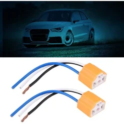 2PZ PRESA CONNETTORE IN CERAMICA FEMMINA CABLAGGIO FARO PORTALAMPADA H4 9003 HB2