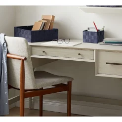 6PZ SCATOLA IN TESSUTO CONTENITORI ORGANIZER BAGNO ARMADI PORTAOGGETTI BLU 79076