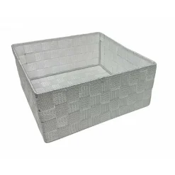 6PZ SCATOLA IN TESSUTO CONTENITORI ORGANIZER BAGNO ARMADIO CASSETTI BIANCO