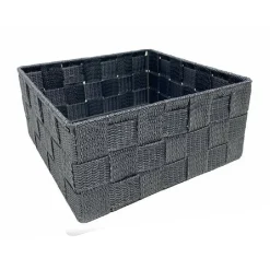 6PZ SCATOLA IN TESSUTO CONTENITORI ORGANIZER BAGNO ARMADIO CASSETTI GRIGIO 79151