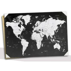 QUADRO DECORATIVO TELA SU LEGNO DECORO WORLD 70X50X1,8CM DECORI ASSORTITI 834813