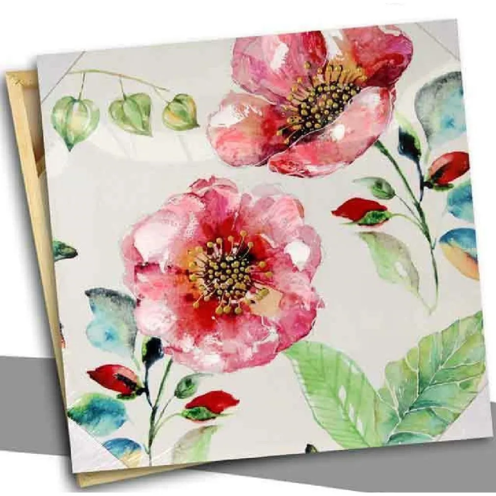 QUADRO QUADRETTO DECORATIVO 60X60X2,5CM TELA SU LEGNO DELUXE DECORI ASS. 723643