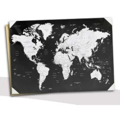 QUADRO QUADRETTO DECORATIVO 50X40X1,5CM TELA SU LEGNO WORLD 4 DECORI ASS. 834806