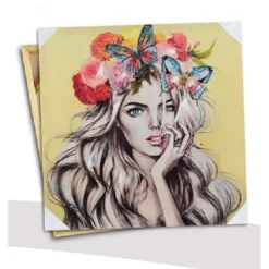 QUADRO QUADRETTO DECORATIVO 45X45X1,8 CM TELA SU LEGNO DELUXE DECORI ASS 831751