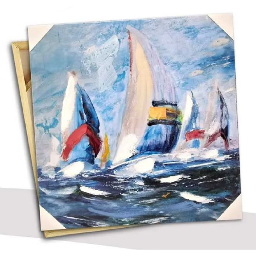 QUADRO QUADRETTO DECORATIVO 60X60X2,5 CM TELA SU LEGNO DELUXE DECORI ASS. 806827