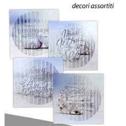 QUADRO QUADRETTO DECORATIVO 45X45X1,5CM TELA SU LEGNO DELUXE DECORI ASS. 743757