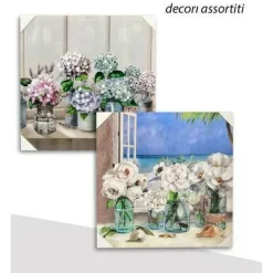 QUADRO QUADRETTO DECORATIVO 45X45X1,8CM TELA SU LEGNO DELUXE DECORI ASS. 806872