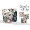 QUADRO QUADRETTO DECORATIVO 45X45X1,8 CM TELA SU LEGNO DELUXE DECORI ASS. 806667