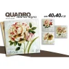 QUADRO QUADRETTO FIORI 40X40X1.8CM TELA SU LEGNO DELUXE DECORI ASSORTITI 676819
