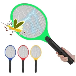 RACCHETTA RICARICABILE FULMINA CON LUCE A LED ZANZARE INSETTI MOSCHE ELETTRICO