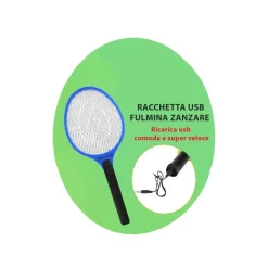 RACCHETTA USB RICARICA VELOCE CAVO MICRO USB 3 RETI METALLICHE FULMINA INSETTI