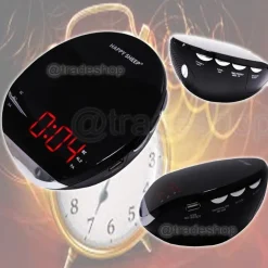 RADIO SVEGLIA RADIOSVEGLIA OROLOGIO DA TAVOLO AM/FM DIGITALE LCD LED ROSSO