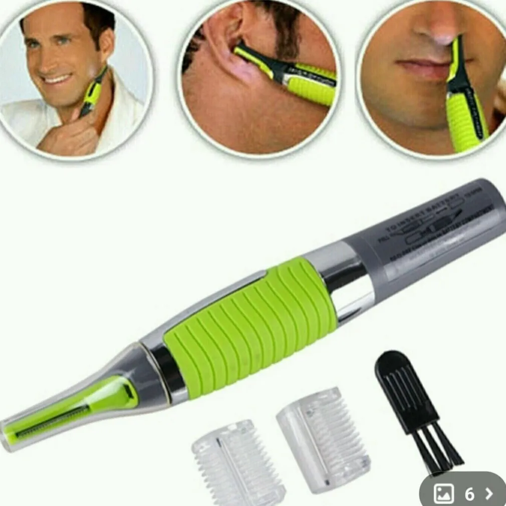 RASOIO DEPILATORE 6 IN 1 PELI NASO COLLO ORECCHIE TRIMMER TAGLIA PELI A BATTERIE