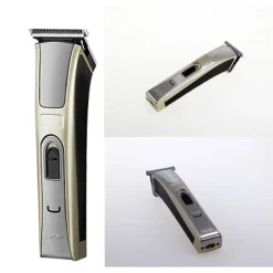 RASOIO ELETTRICO IMPERMEABILE RICARICABILE TAGLIA REGOLA BASETTE BARBA GM-657