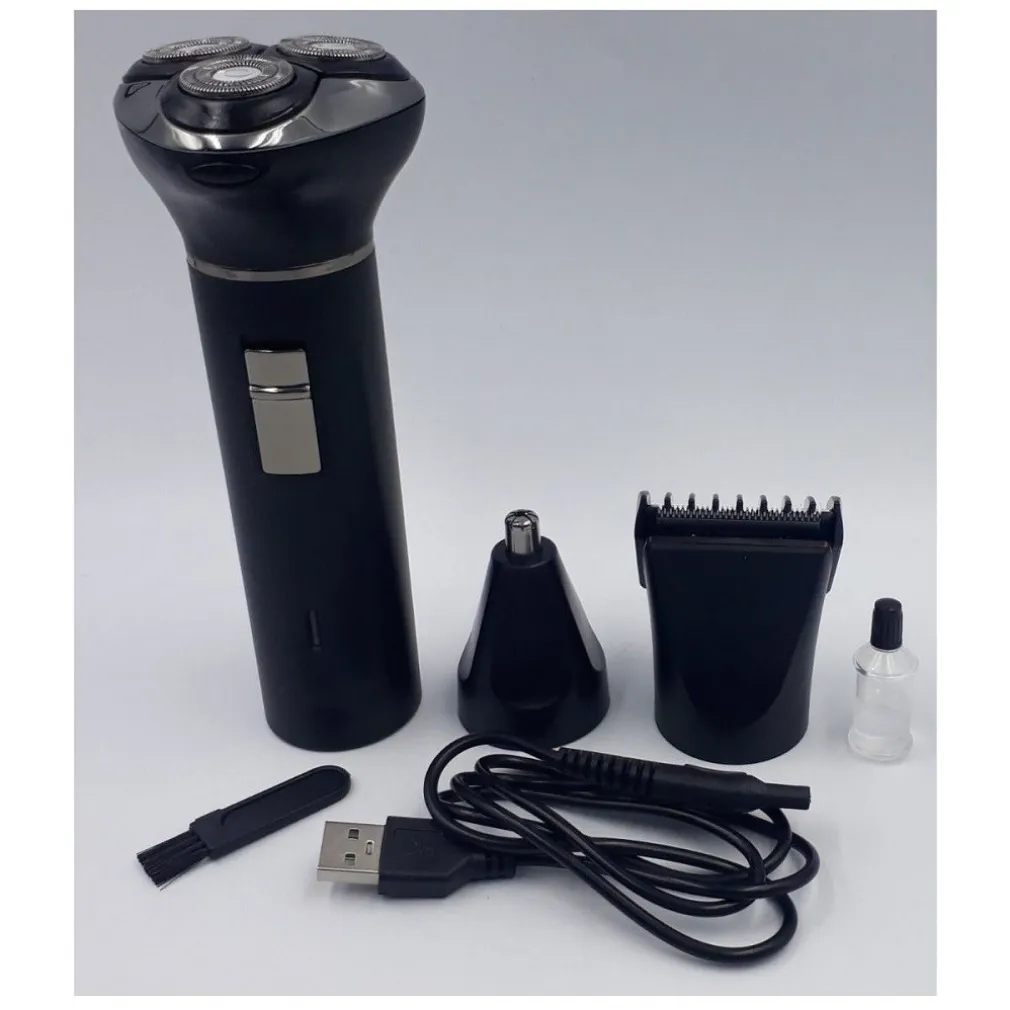 RASOIO 3IN1 CLIPPER RIFINITORE PELI NASO BARBA Q-L8007 BATTERIA RICARICABILE USB