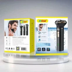 RASOIO 3IN1 CLIPPER RIFINITORE PELI NASO BARBA Q-L8007 BATTERIA RICARICABILE USB