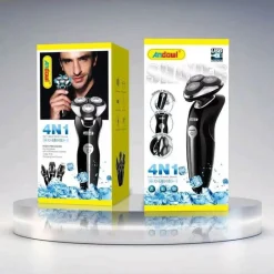 RASOIO 4IN1 RIFINITORE ELETTRICO BARBA RICARICABILE USB MULTIFUNZIONALE Q-L8005