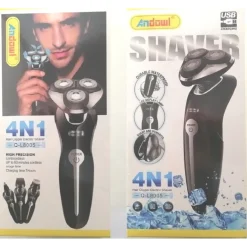 RASOIO 4IN1 RIFINITORE ELETTRICO BARBA RICARICABILE USB MULTIFUNZIONALE Q-L8005