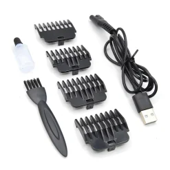 RASOIO PROFESSIONALE 4 TESTINE DI TAGLIO SILENZIOSO CLIPPER Q-XT12 RICARICABILE