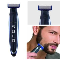 RASOIO RICARICABILE ELETTRICO PER BARBA UOMO POWER MICRO TOUCH SOLO PORTATILE